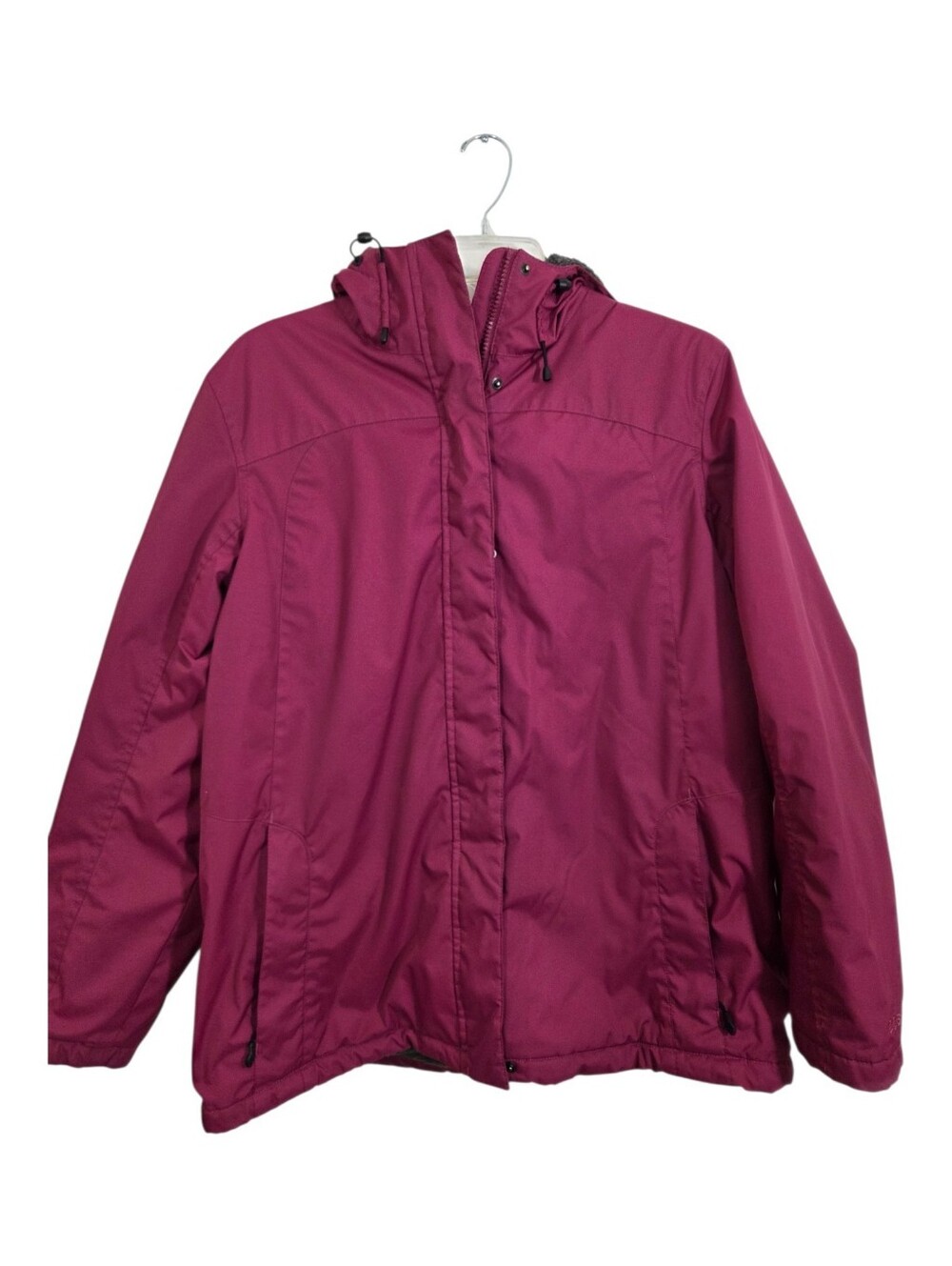 LL Bean Women's Winter Warmer Coat Jacket Magenta Pink Hooded Size XL Outdoor
